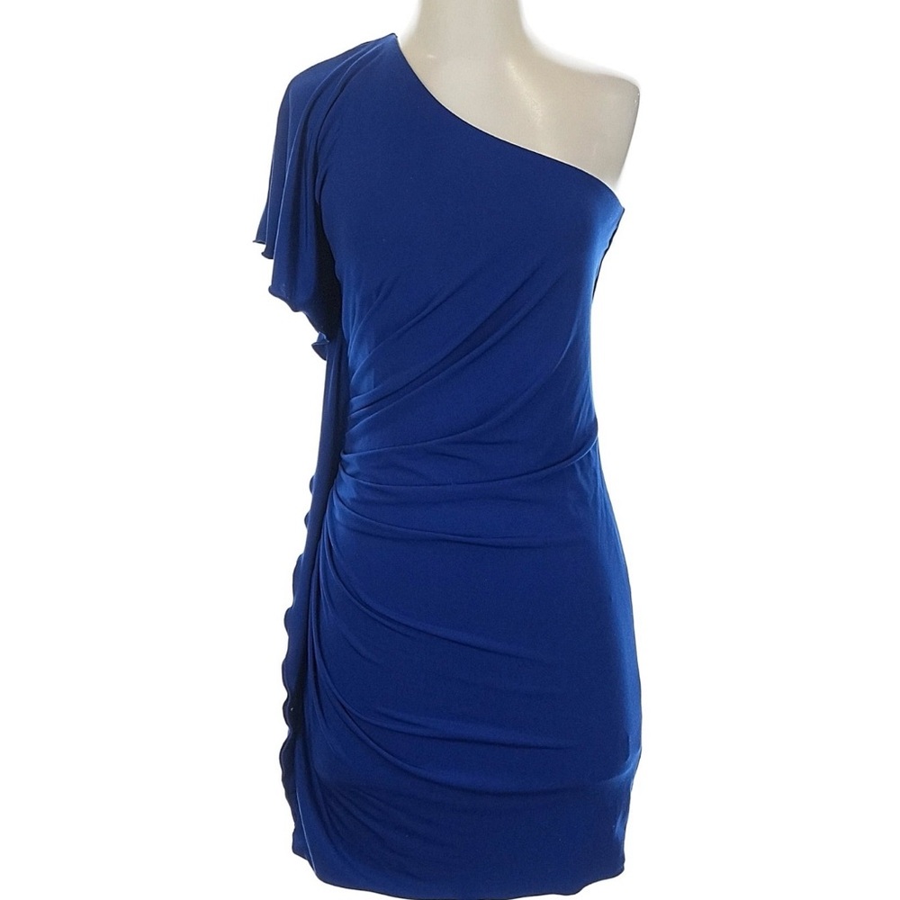 Express Blue One-Shoulder Dress